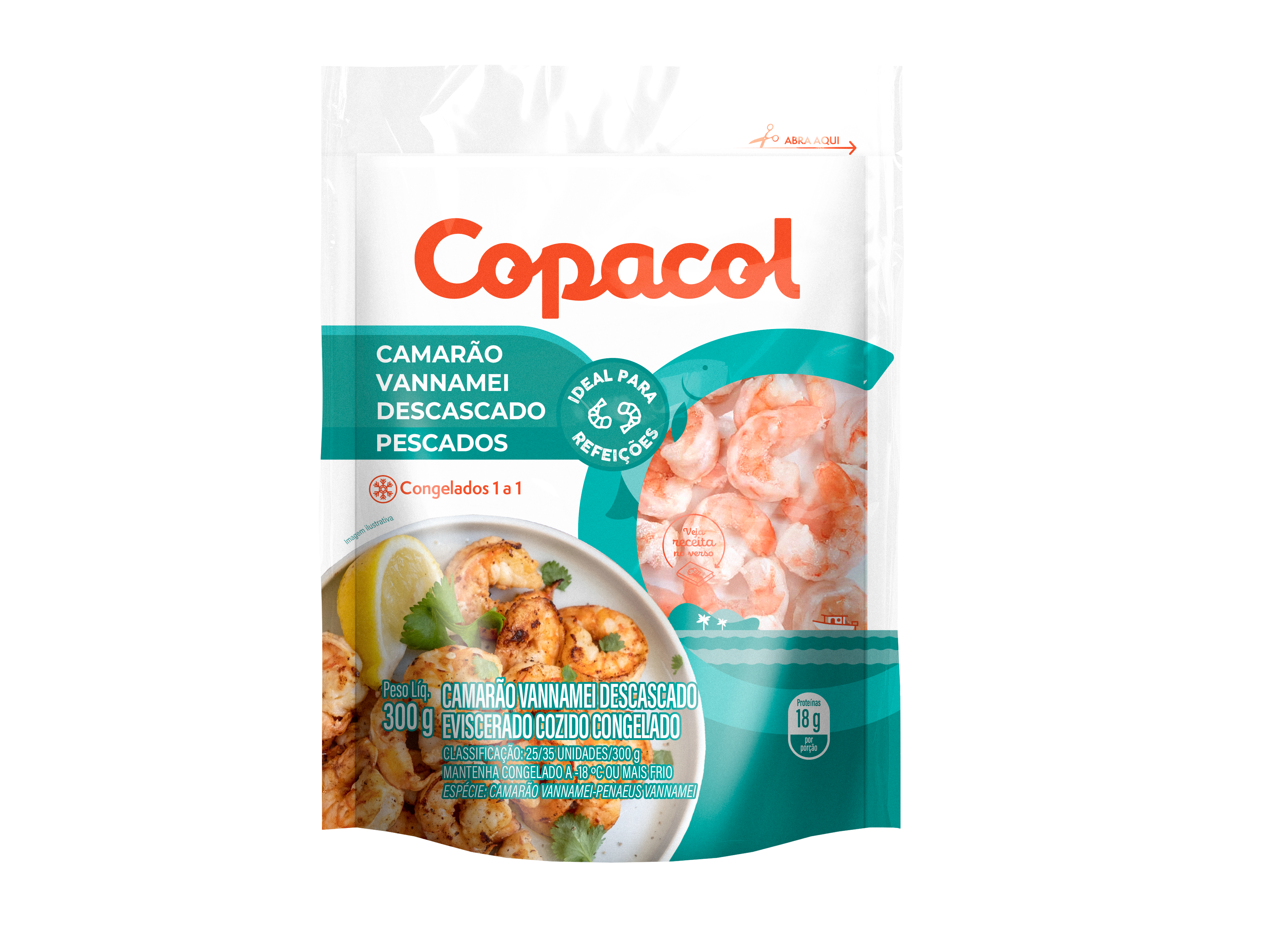 Camarão Vannamei Cozido Descascado 300 g