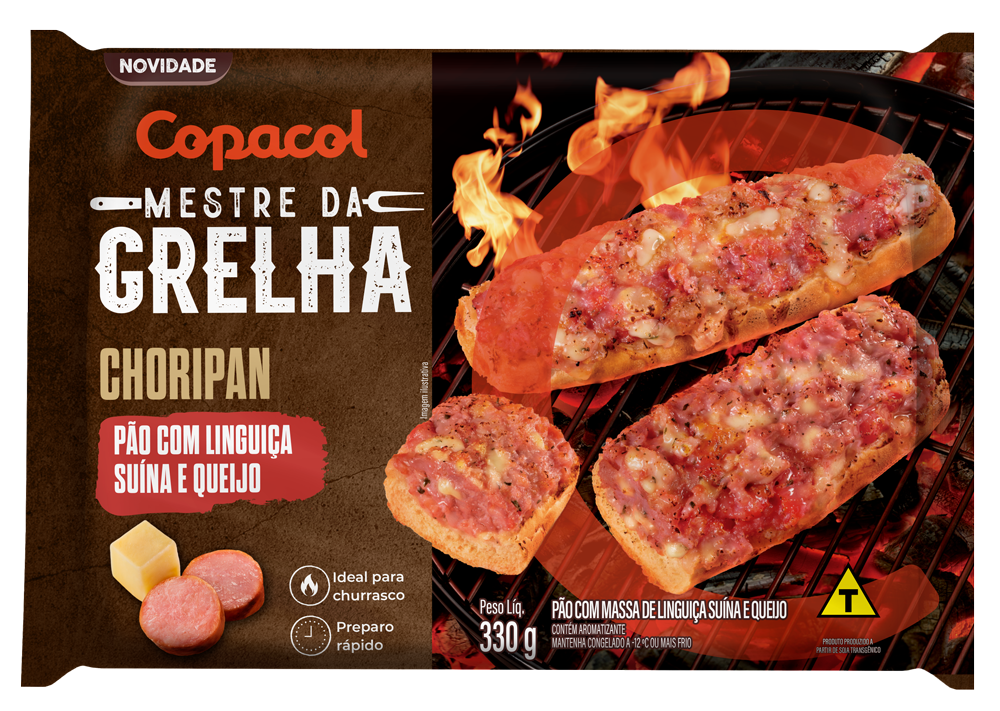 Pão com Linguiça Suína e Queijo - Choripan