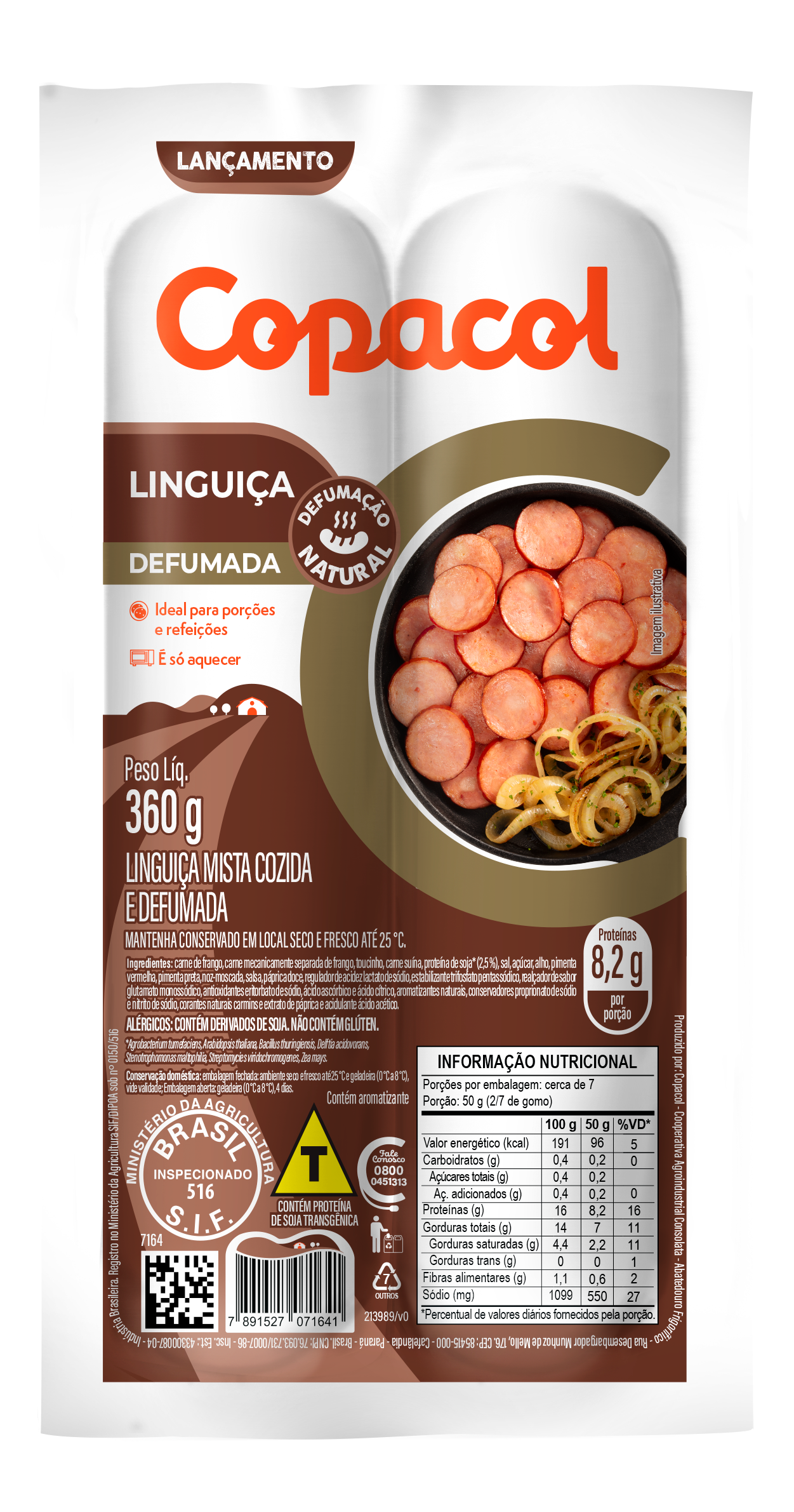 Linguiça Mista Defumada 360 g