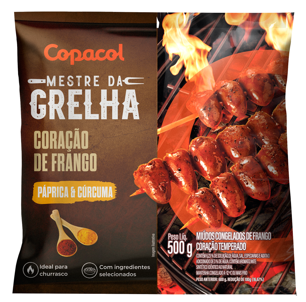 Coração de Frango com Páprica e Cúrcuma Congelado 500g