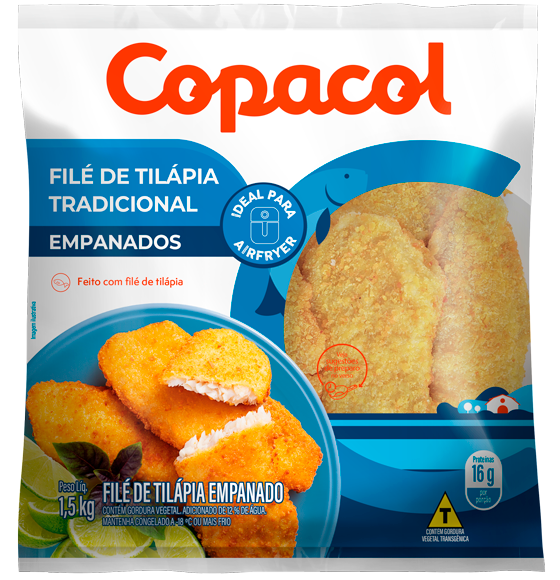 Filé de Tilápia Empanado Tradicional Congelado 1,5 kg