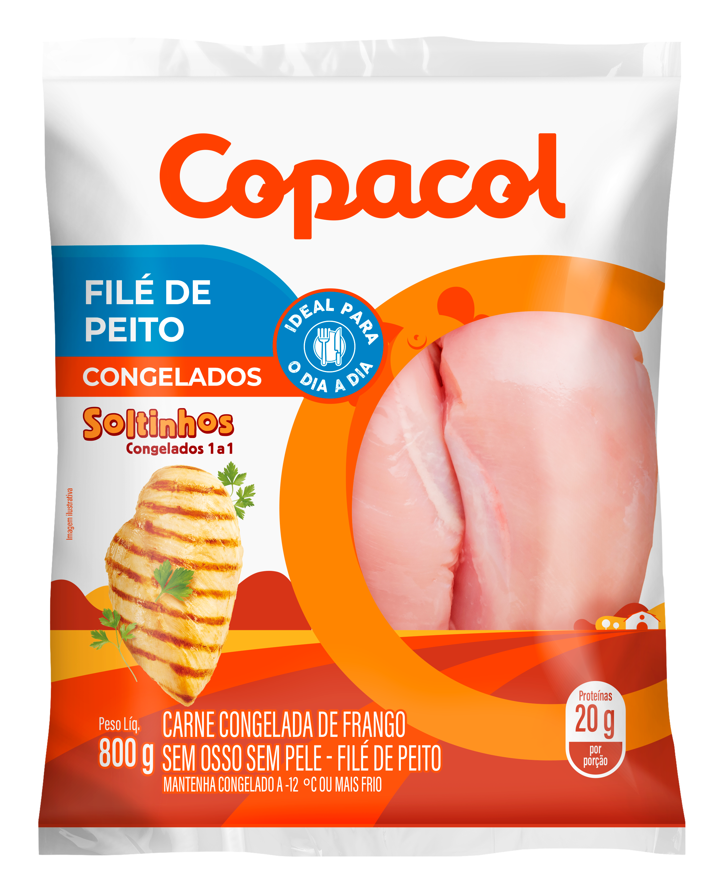 Filé de Peito Congelado IQF 800g