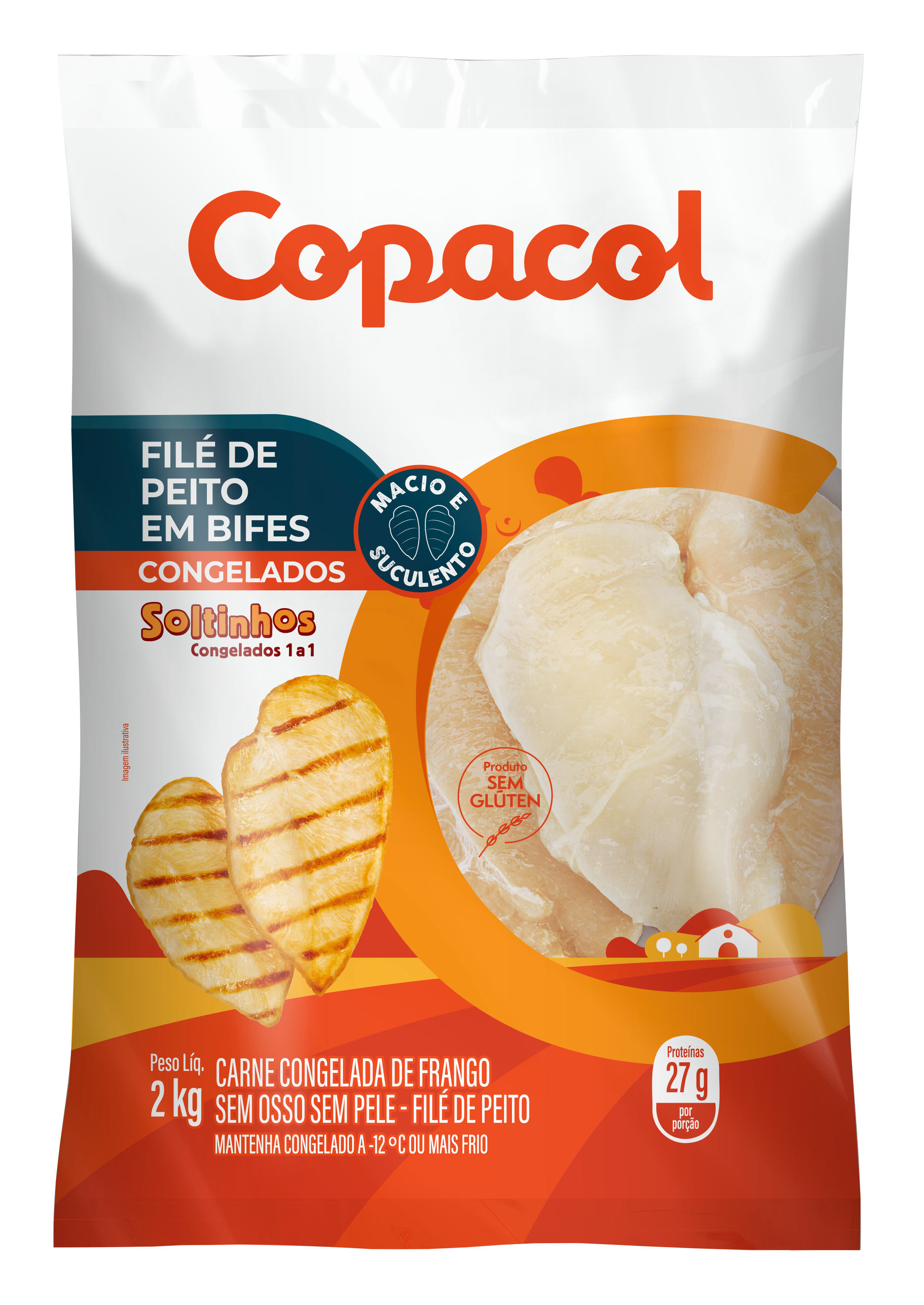 Filé de Peito em Bifes Congelado IQF 2 kg