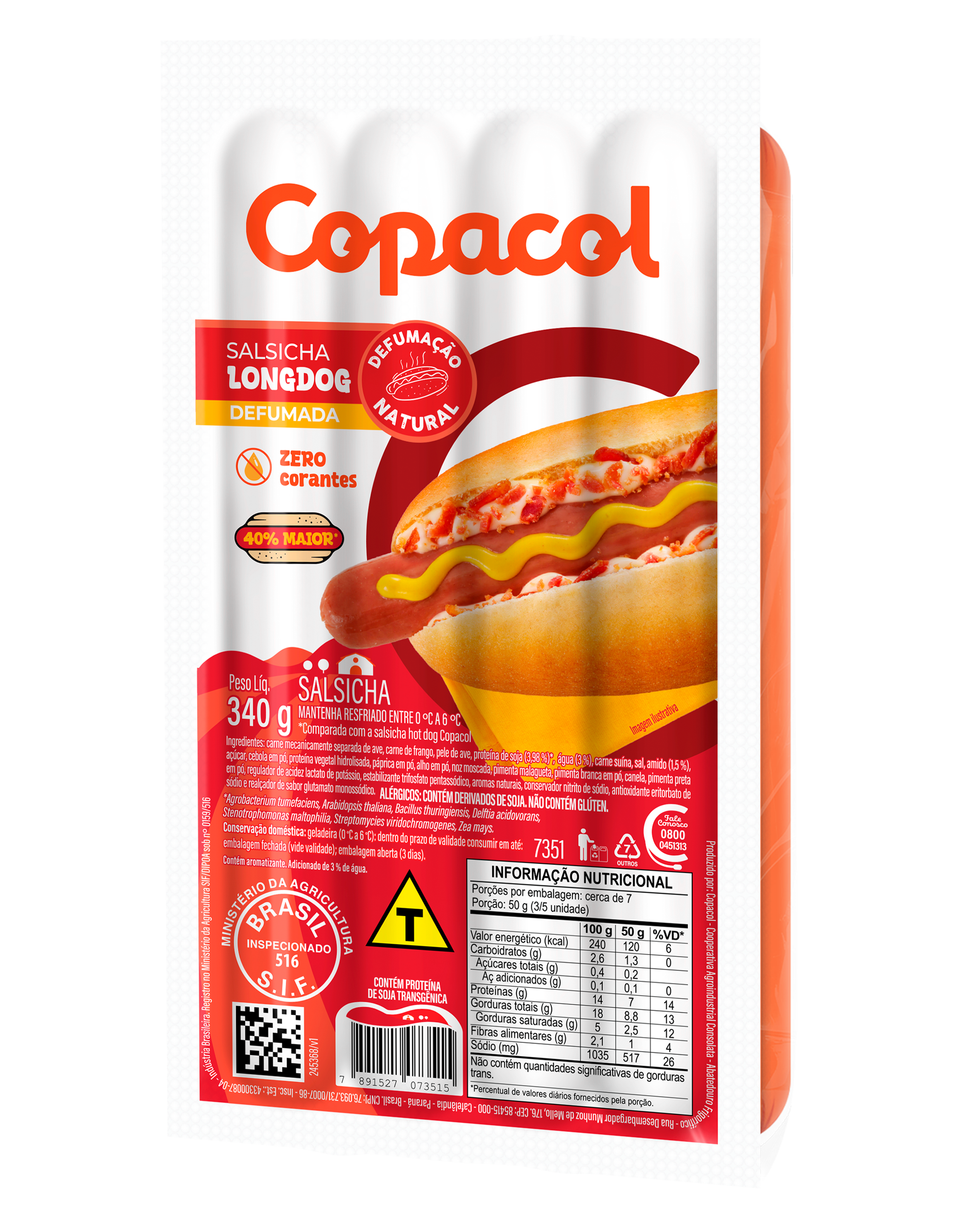 Salsicha Long Dog Resfriada 340 g 