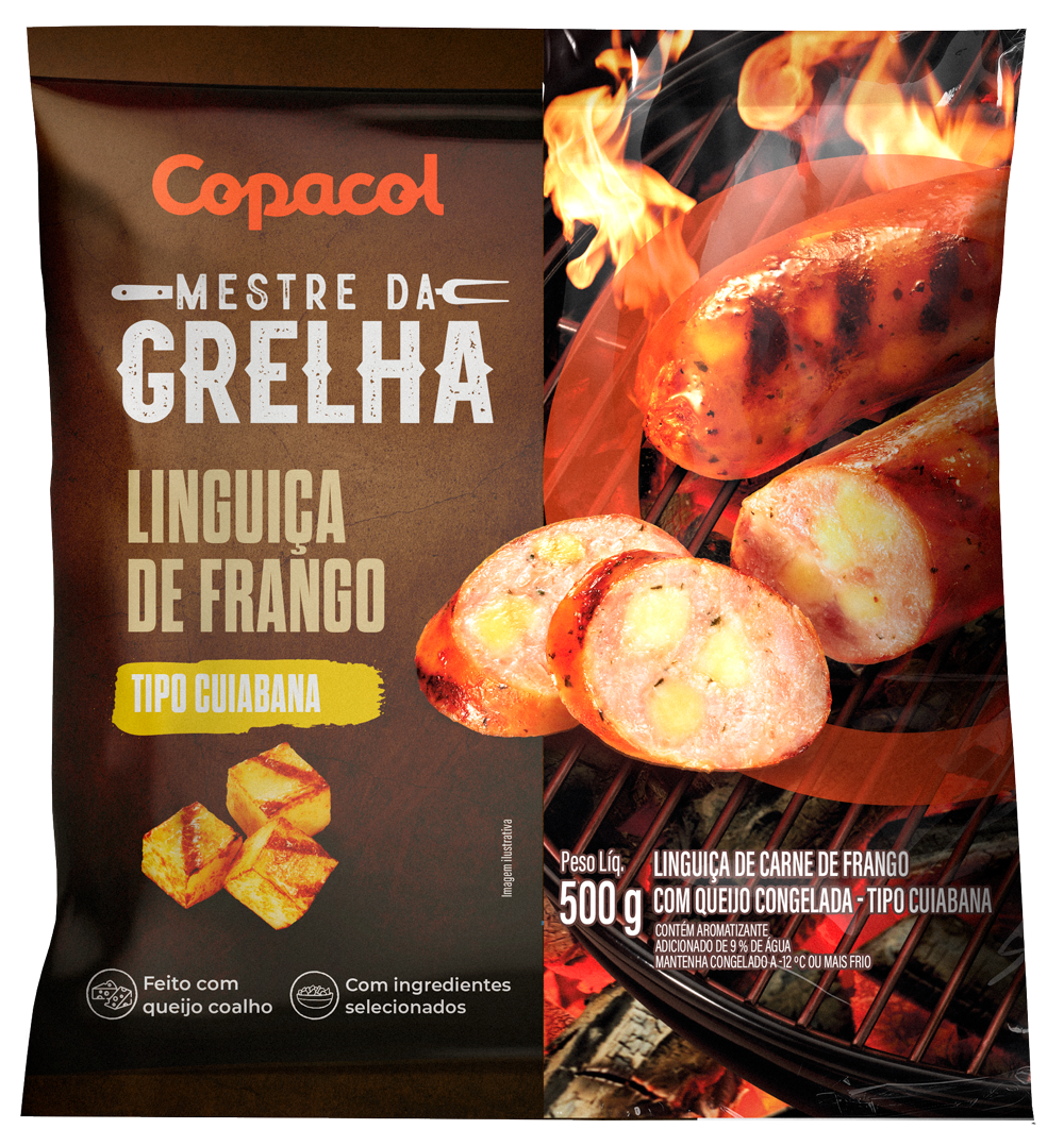 Linguiça de Frango tipo Cuiabana Cong. 500g