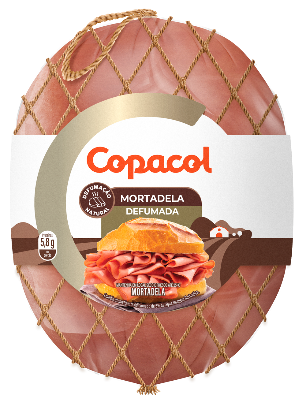 Mortadela com Toucinho Defumada Bolinha