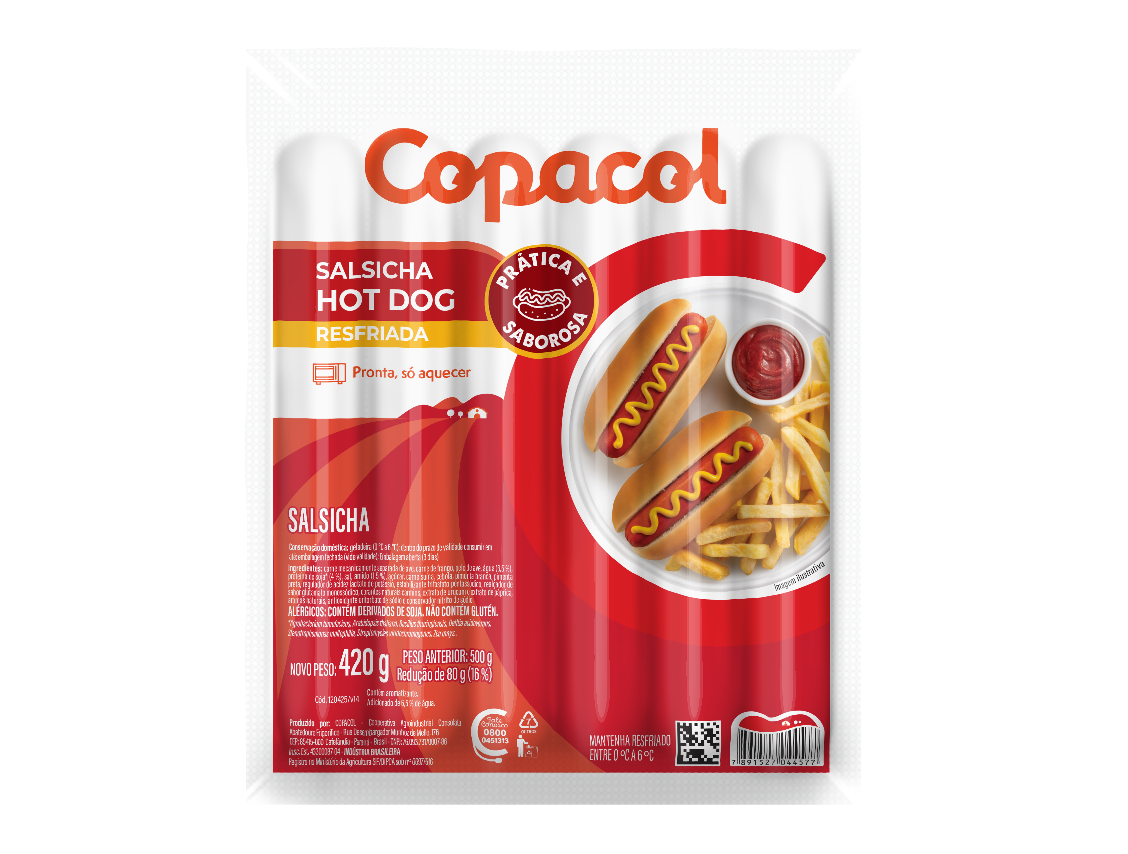 Salsicha Hot Dog Resfriada 420 g