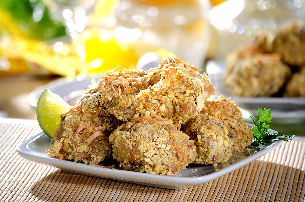 Frango a Passarinho Empanado