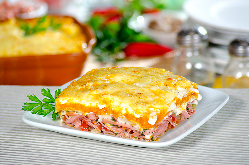 Receita de Escondidinho de Mortadela de Frango