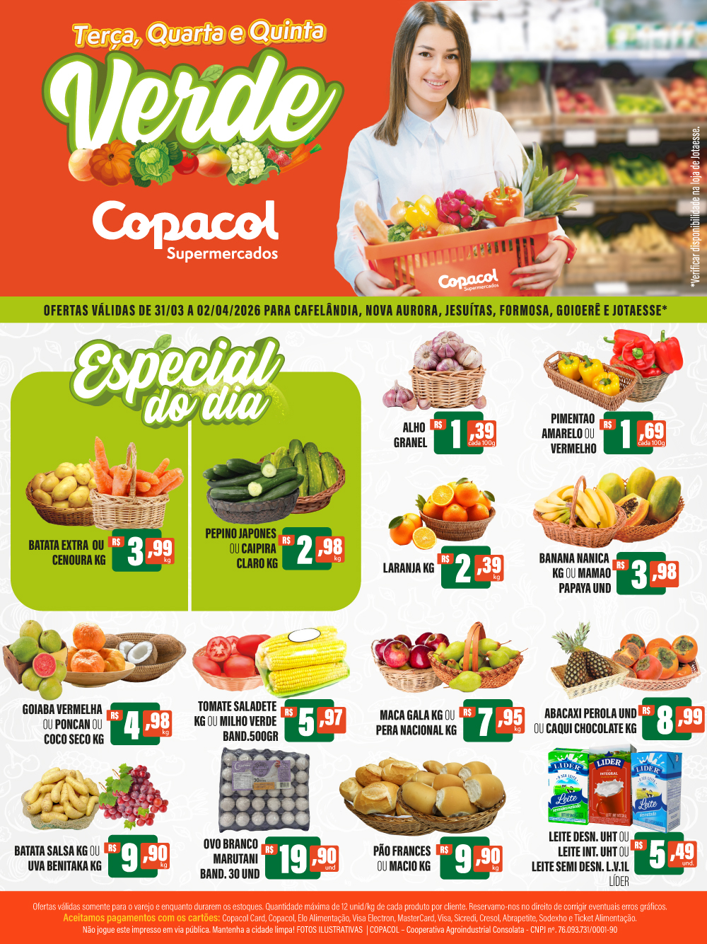 Terça, Quarta e Quinta Verde