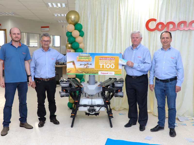 Semente Premiada Copacol: cooperado de Assis Chateaubriand é o ganhador de drone agrícola 