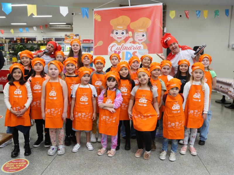 Culinária Kids: pizzaiolos mirins arrasam na cozinha do Copacol Supermercados