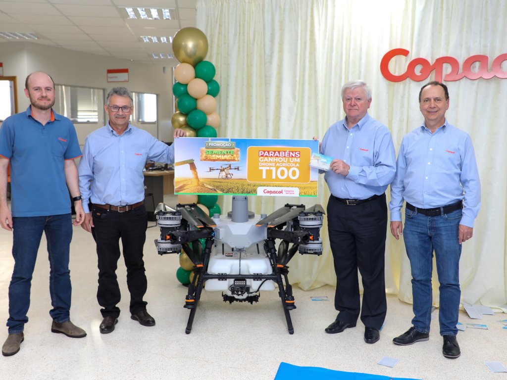 Semente Premiada Copacol: cooperado de Assis Chateaubriand é o ganhador de drone agrícola 